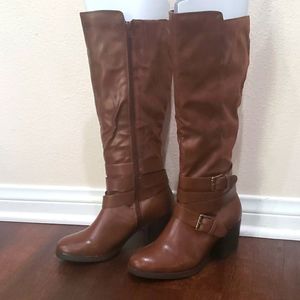 Style & Co Jomaris Riding Boots Women Size 8 - Cognac